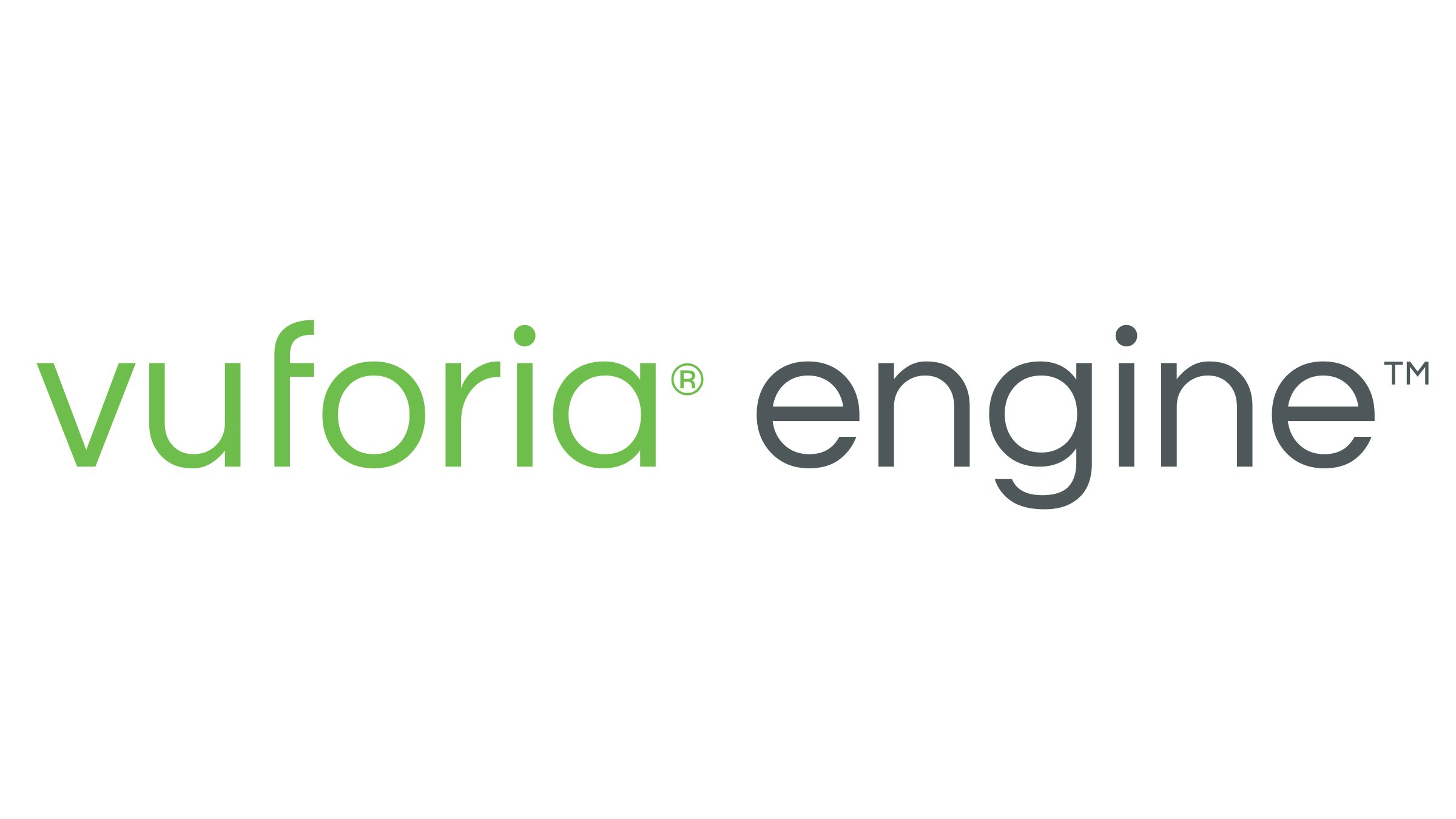 绿色与灰色的 PTC Vuforia Engine 徽标