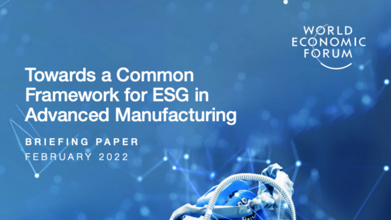 Towards a Common Framework for ESG in Advanced Manufacturing Whitepaper thumbnail
